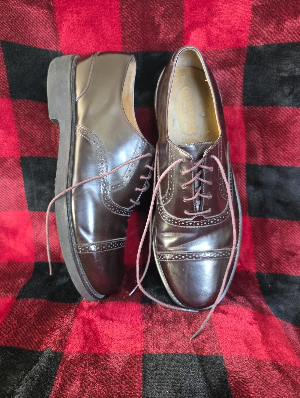 Classic Men's Cap-Toe Wingtip Dress Shoes - Brown Rockport M4947 Men's Brown Lea